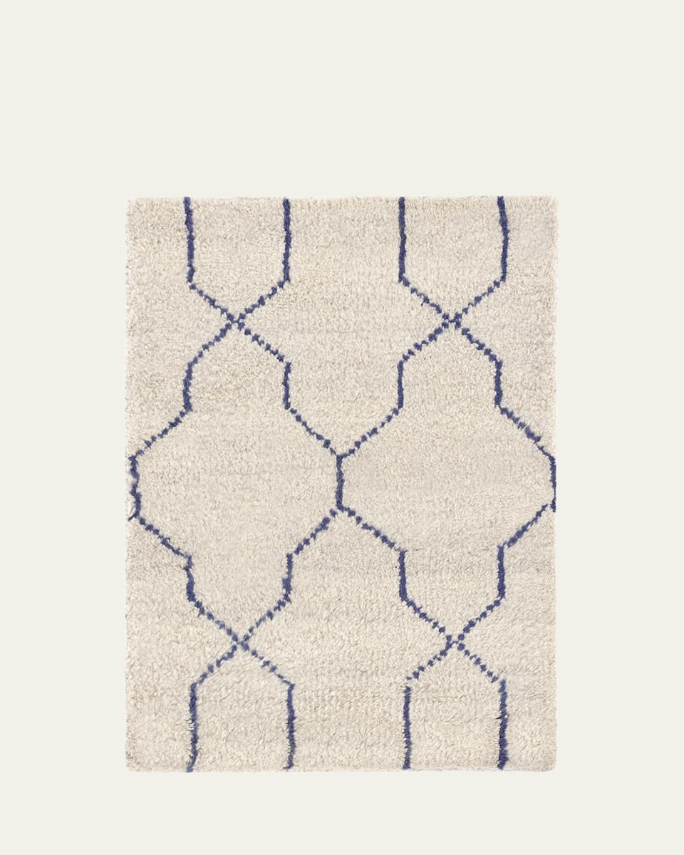 Massena Blue Hand Knotted Wool Rug, 12' x 18'